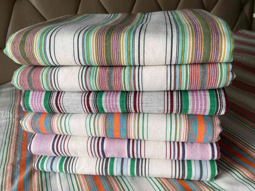 丁村土布全棉干线手工粗布双人床单冬暖夏凉条纹床单老粗布睡单