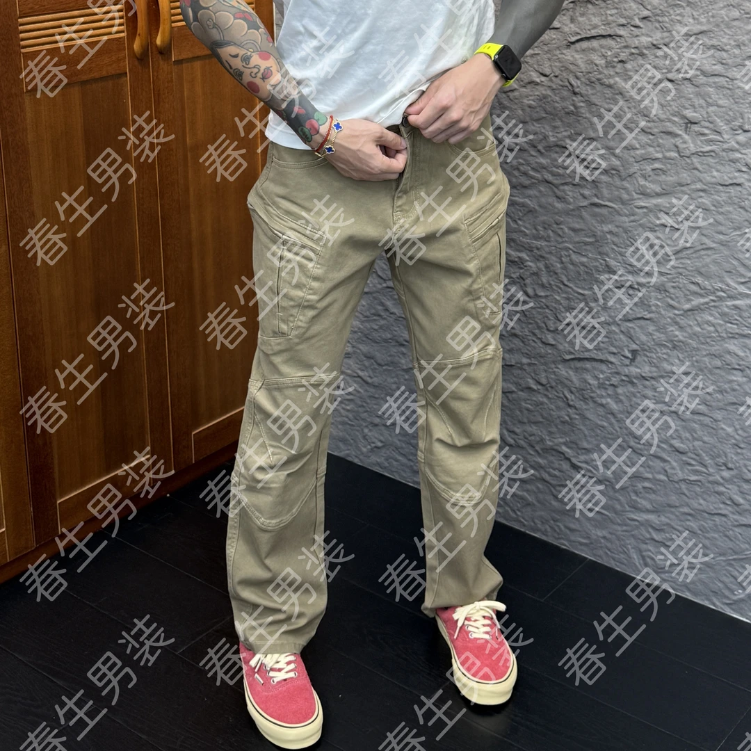 2025秋冬新款时尚休闲百搭净版多口袋直筒男士工装裤553