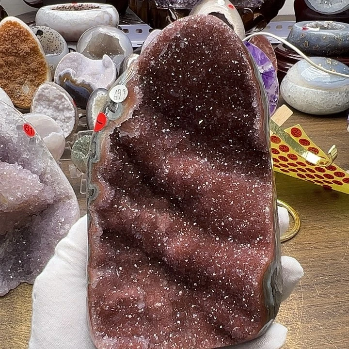 水晶珠宝半成品未镶嵌大漏绝美红7