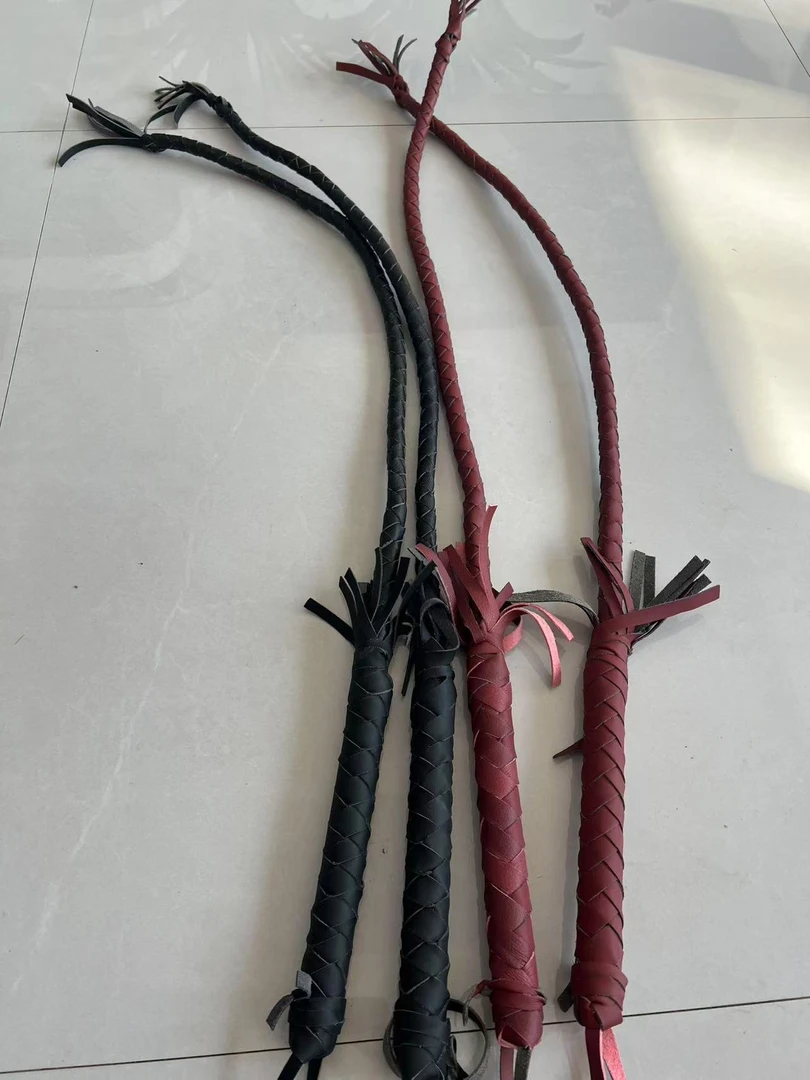 牛皮健身鞭子响鞭武术防身长鞭甩鞭牧羊鞭95厘米防水鞭皮鞭马鞭