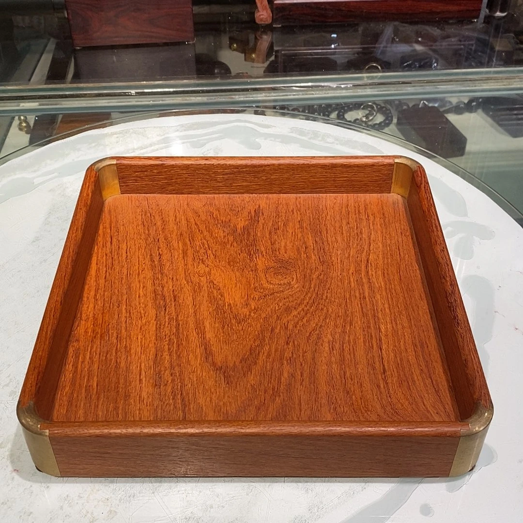 大果紫檀（缅甸花梨）独板文盘25/25/4