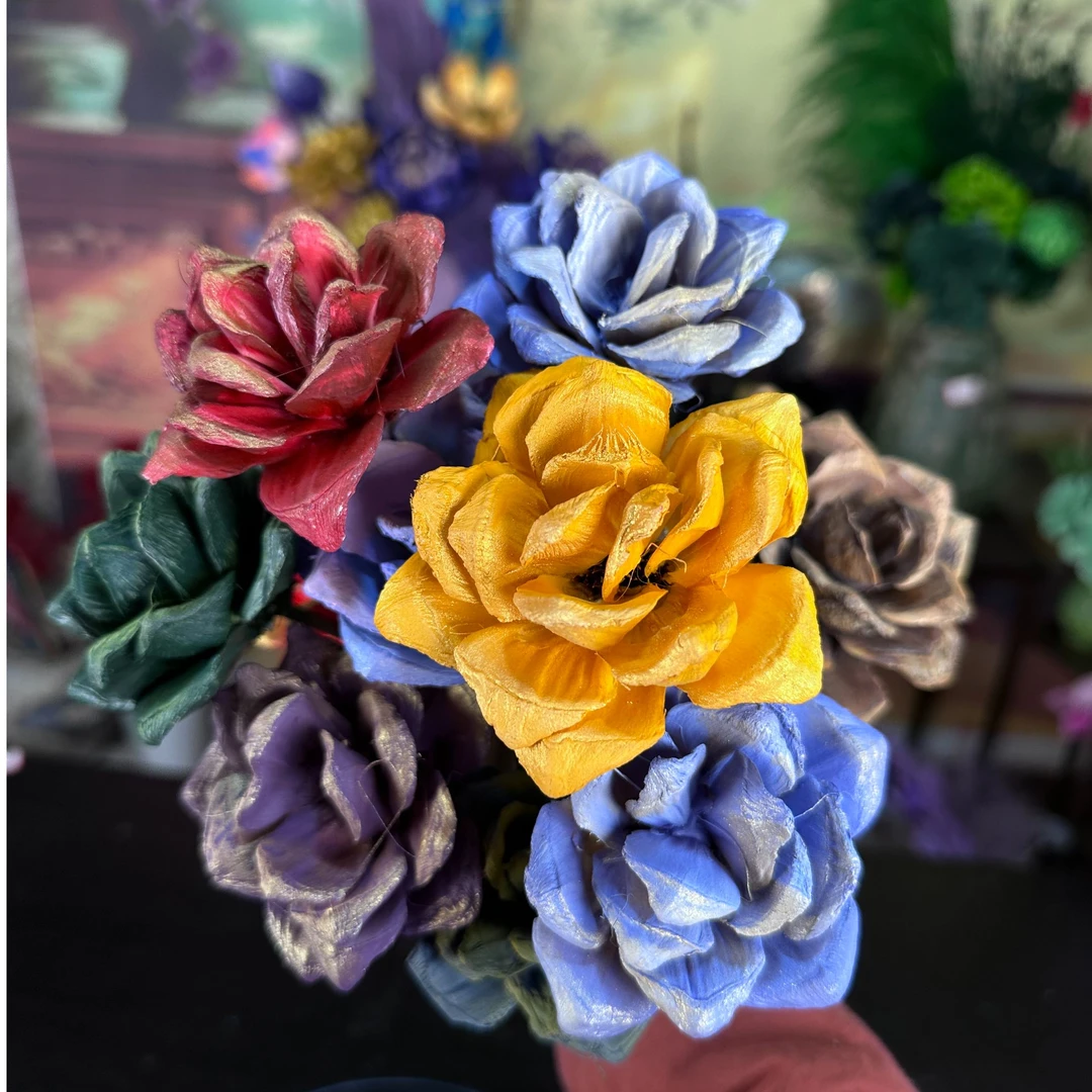 永生花油画玫瑰果（单支）可做色