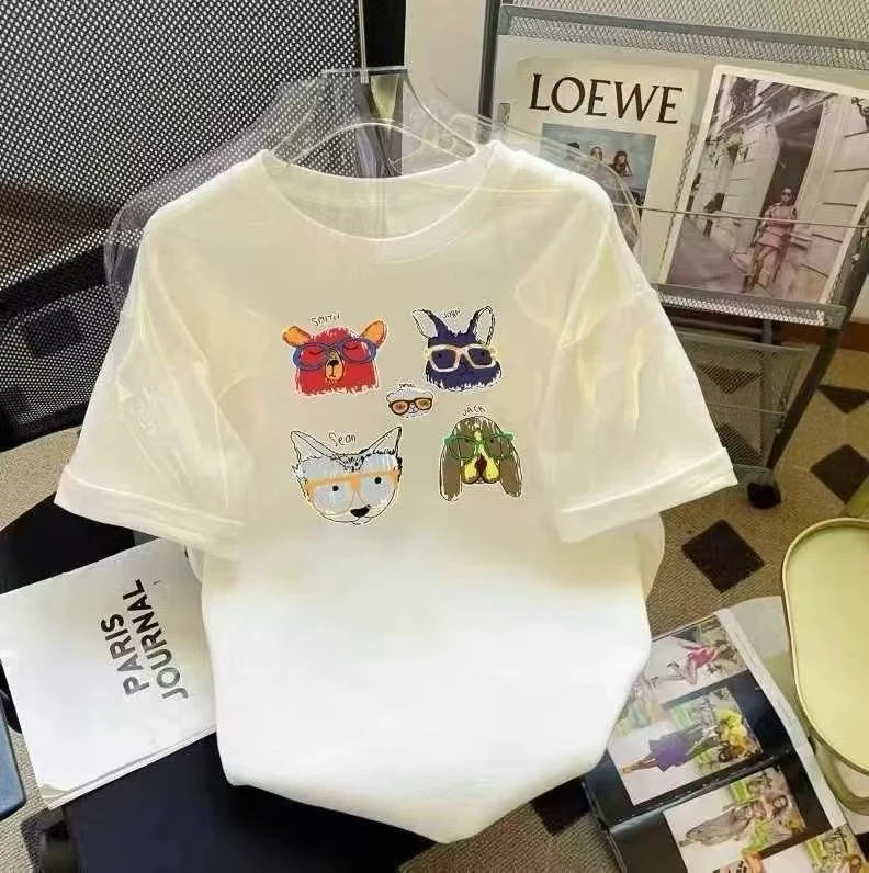 【男女款】纯棉短袖t恤潮流印花{可爱镜}百搭休闲显瘦时尚上衣