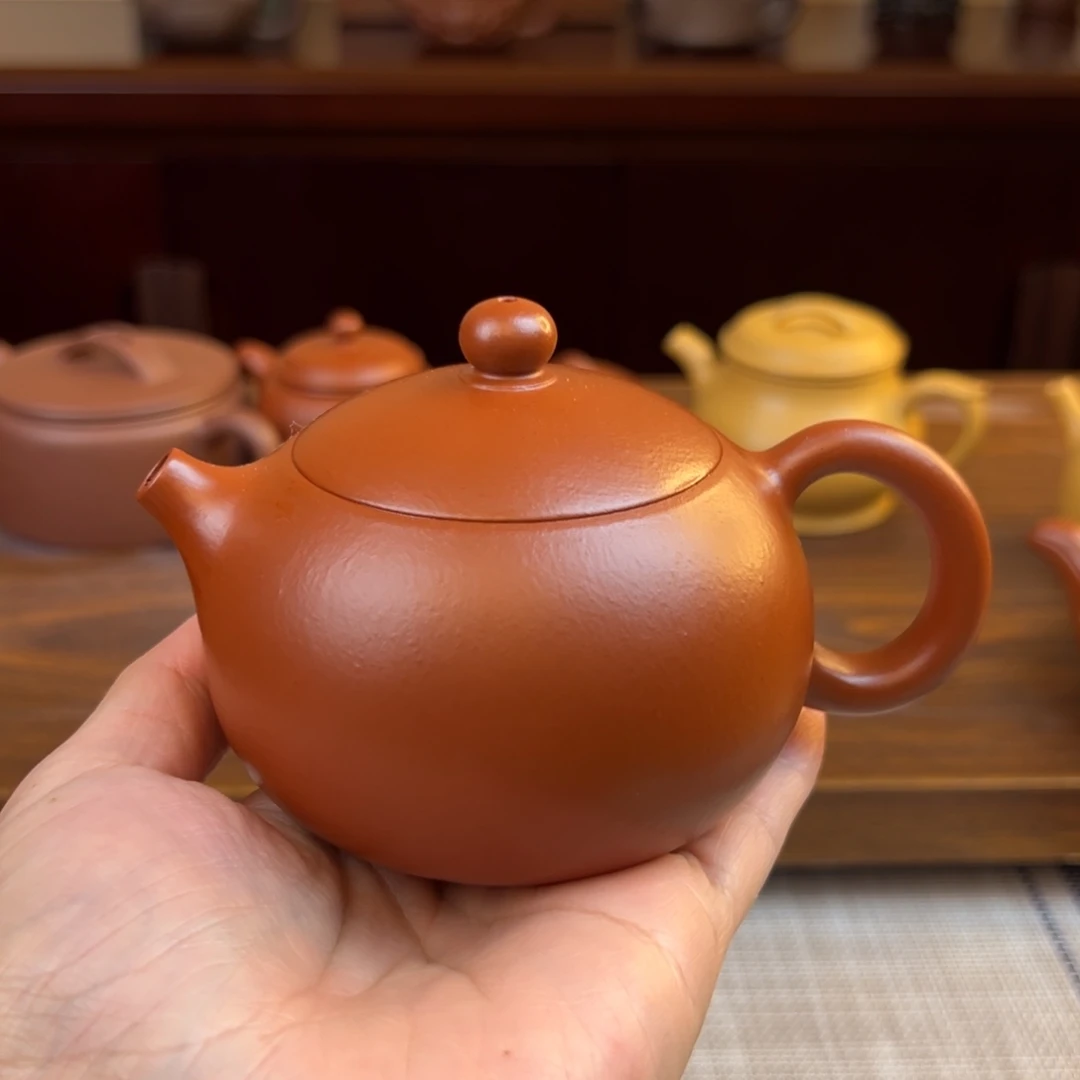 勇***前紫砂茶壶朱泥西施