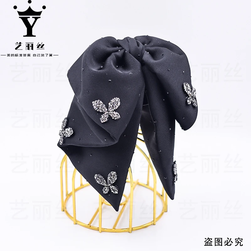 艺丽丝  东方之珠高奢蝴蝶水钻[香飘飘] [四叶草]4cm马尾夹 YL940