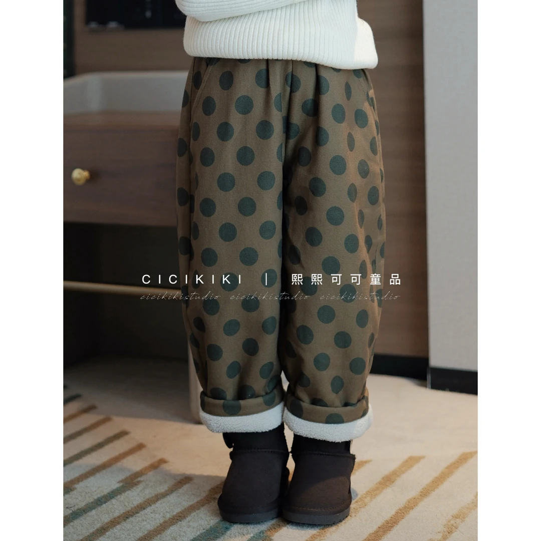 【熙熙可可】2025秋冬新款时尚百搭休闲加绒裤子 KZ25114