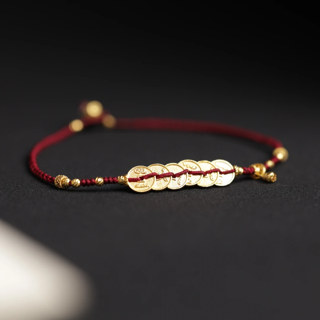 六时吉祥 | 原创设计精品18k金红手绳（备注手围）