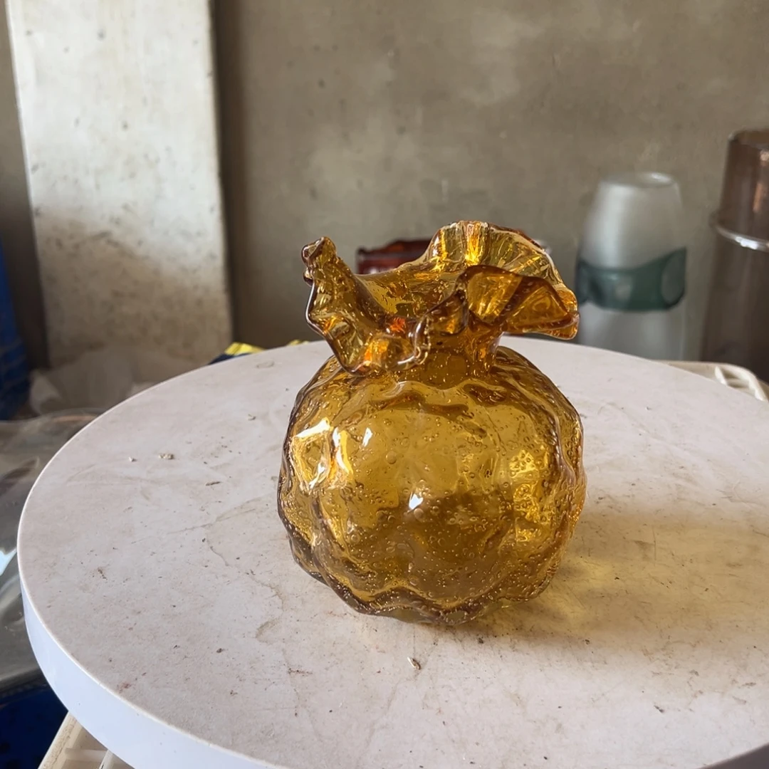 弘扬琉璃花器微瑕高度14