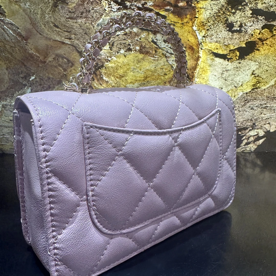 HIRMRIS手工真皮包1101粉  旋转球香