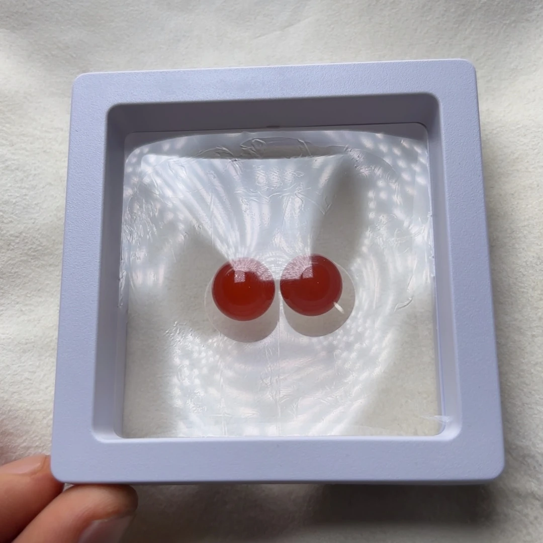 南红玛瑙对珠未镶嵌