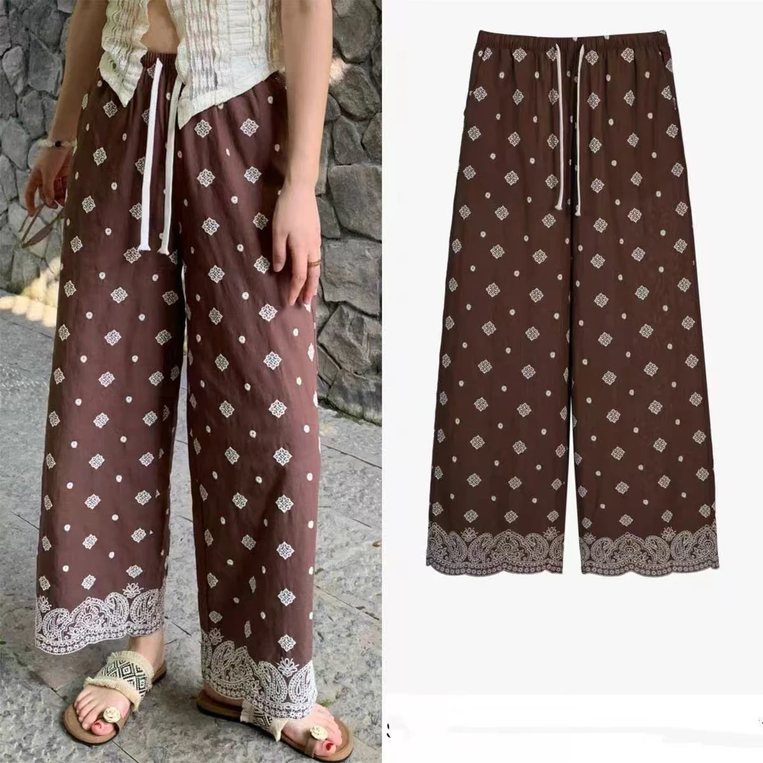 【WJ大码】夏款 玉 9059-2 咖色休闲裤（2-6）