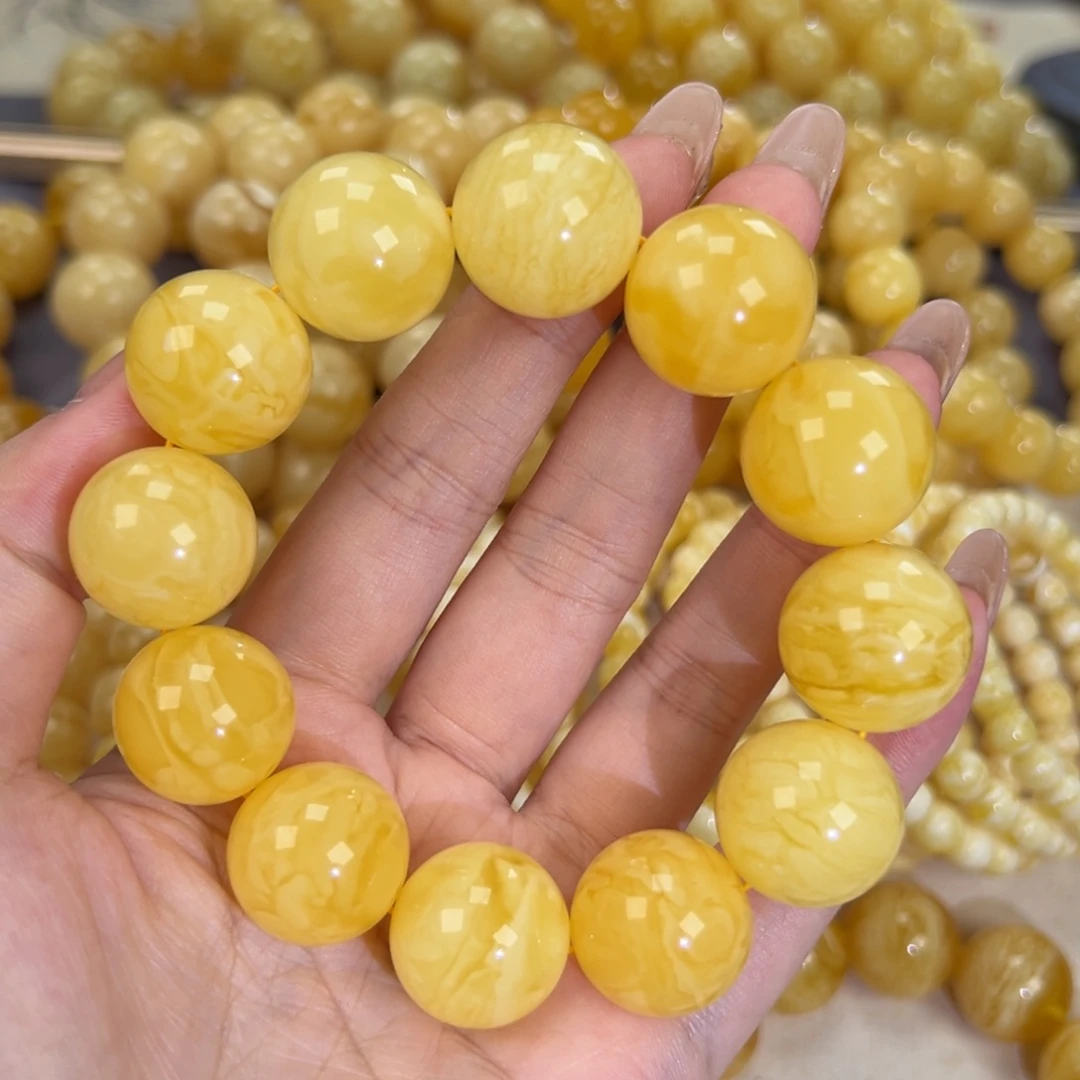 琥珀未镶嵌手链48.6妖花