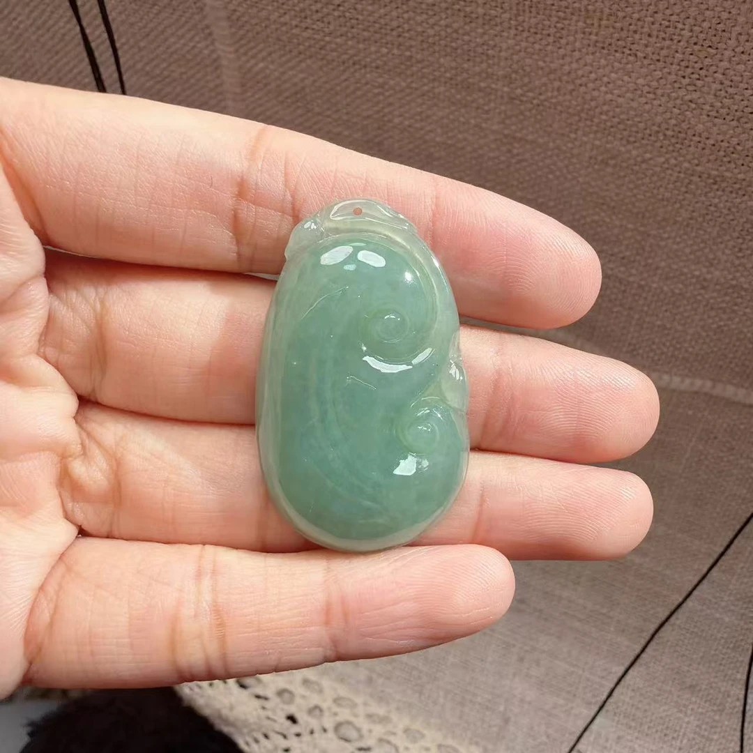 铭铭有你天然翡翠玉(缅甸) 如意吊坠 配检测证书 多样性发货一件
