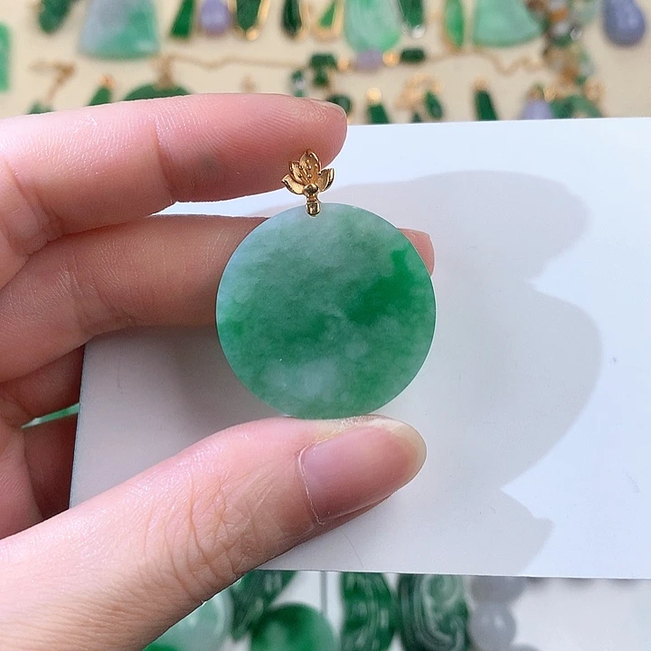 颈饰18K金镶嵌翡翠76325765778