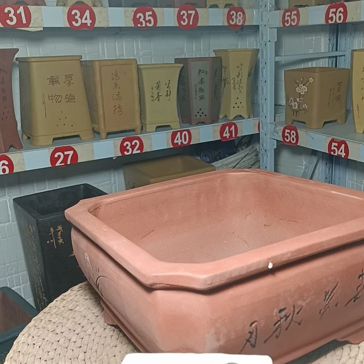 红陶陶瓷花盆＃紫砂盆景花盆