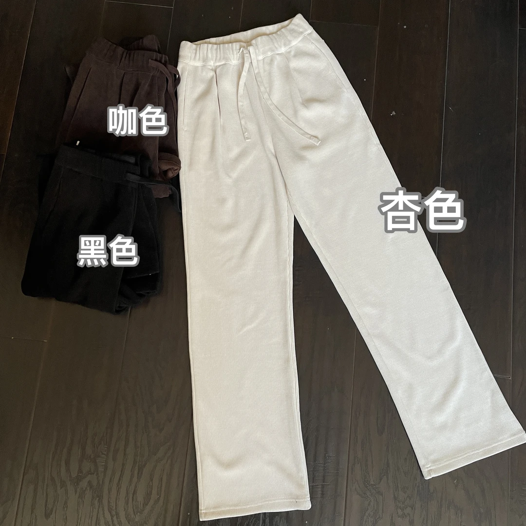 【 雨•美 推荐 】9199加绒条绒休闲直筒裤
