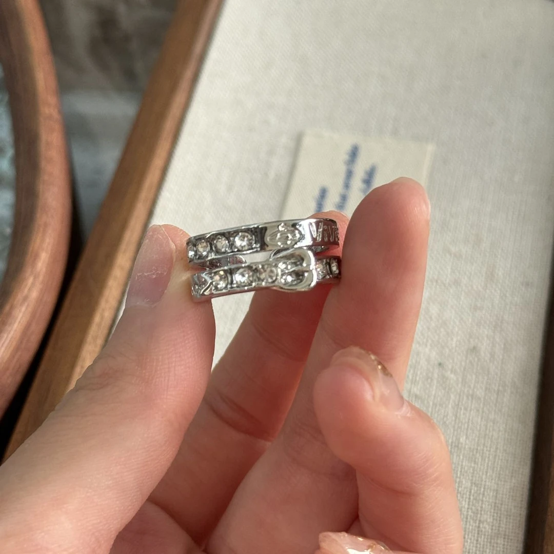 合金戒指 BIBI【双排锆石】戒指Q036