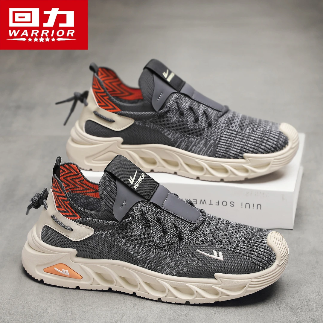 回力飞织透气网面男鞋夏季男士开车上班工作运动休闲跑步防滑潮鞋