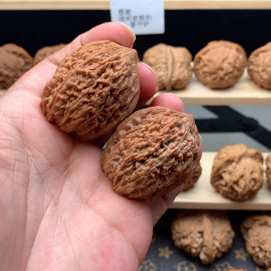 文玩核桃把件36尺全品无修大蒜头