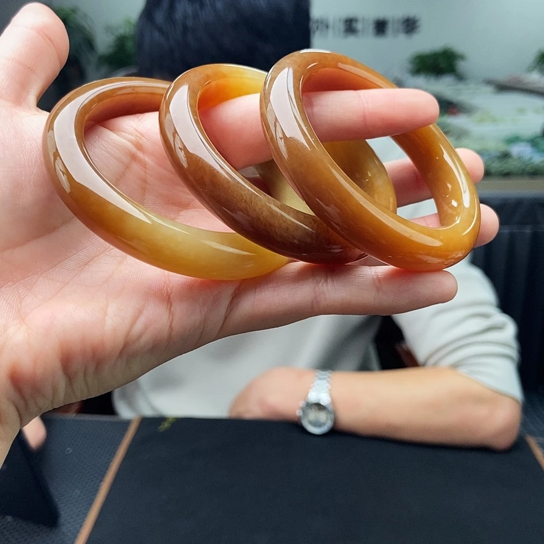 和田玉未镶嵌手镯57-58颜色多样性发拍一发一