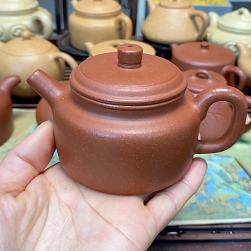 【闪购商品】紫砂茶壶红降坡半手工150毫升