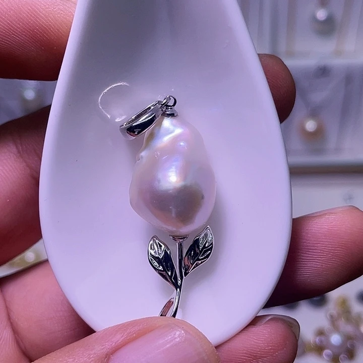 合金淡水珍珠颈饰06