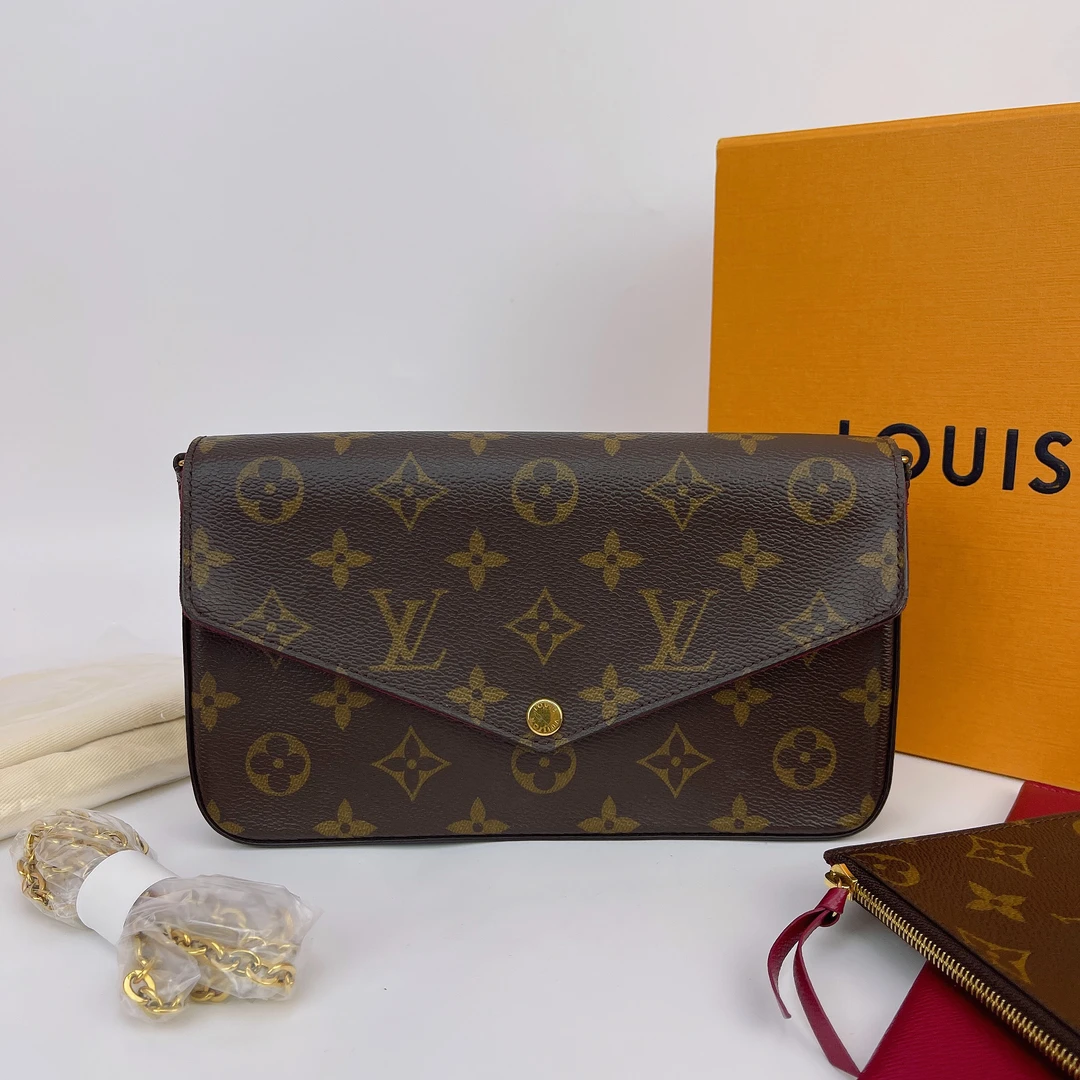 95新 LouisVuitton/路易威登 LV 棕色单肩包内标FH0241底21 L870