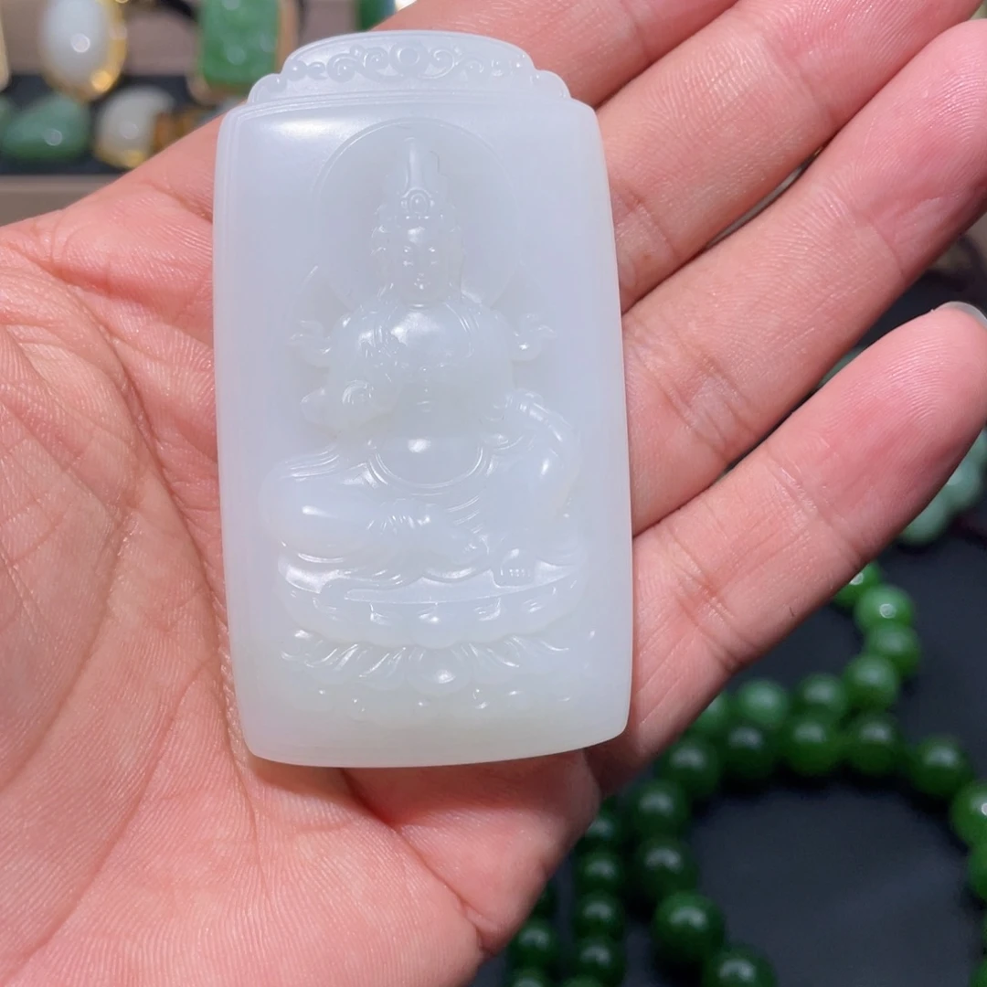 和田玉（白玉）颈饰未镶嵌一***赋