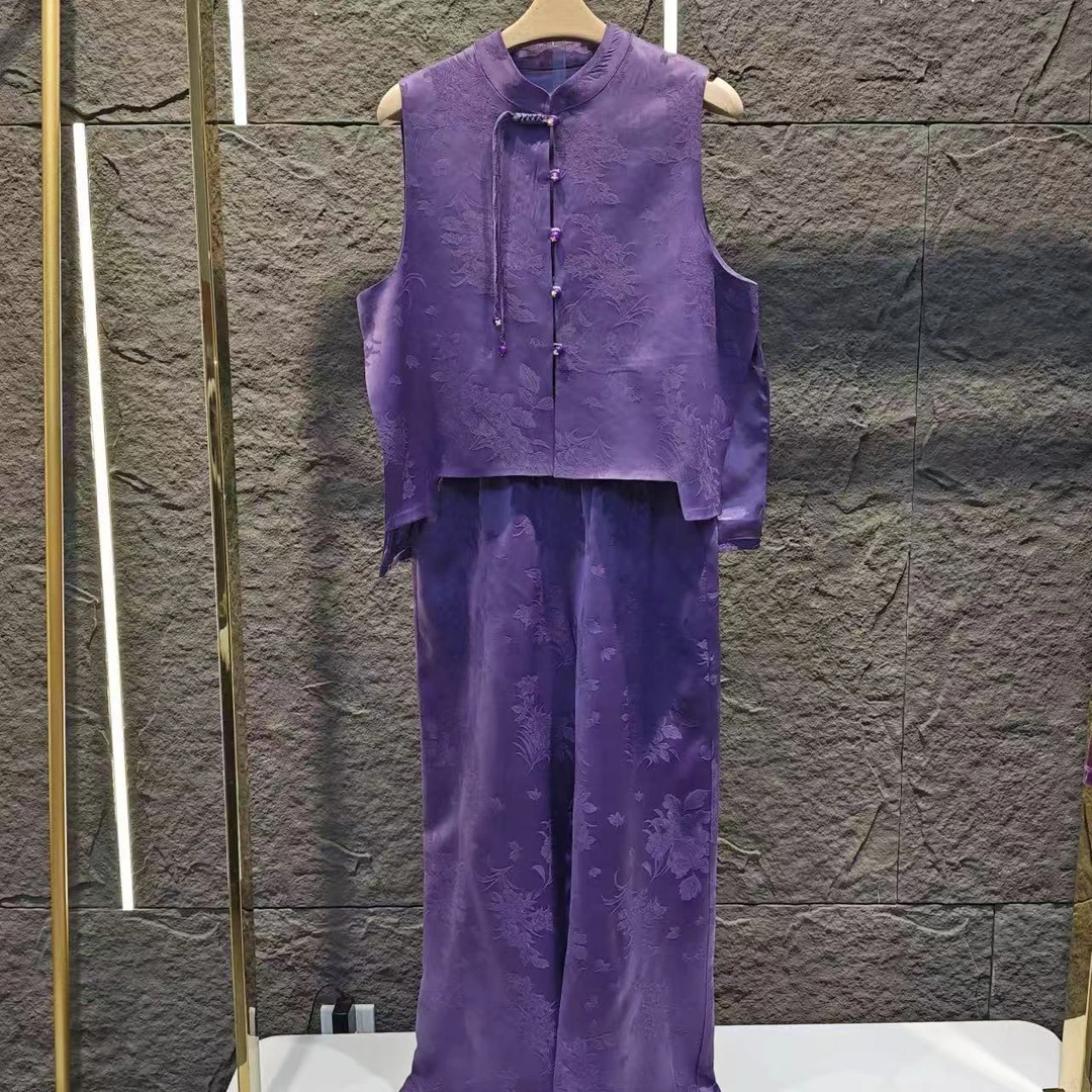 新款/时尚新中式国风套装 [6513]马甲+裤子