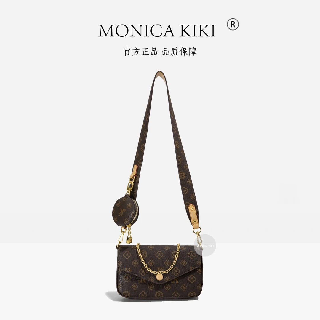 MONICA KIKI/莫妮卡奇奇信封包复古时尚高级质感单肩斜挎包