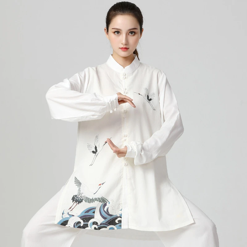 中老年宽松太极服装春夏比赛新款宽松武术中老年练功表演出服装