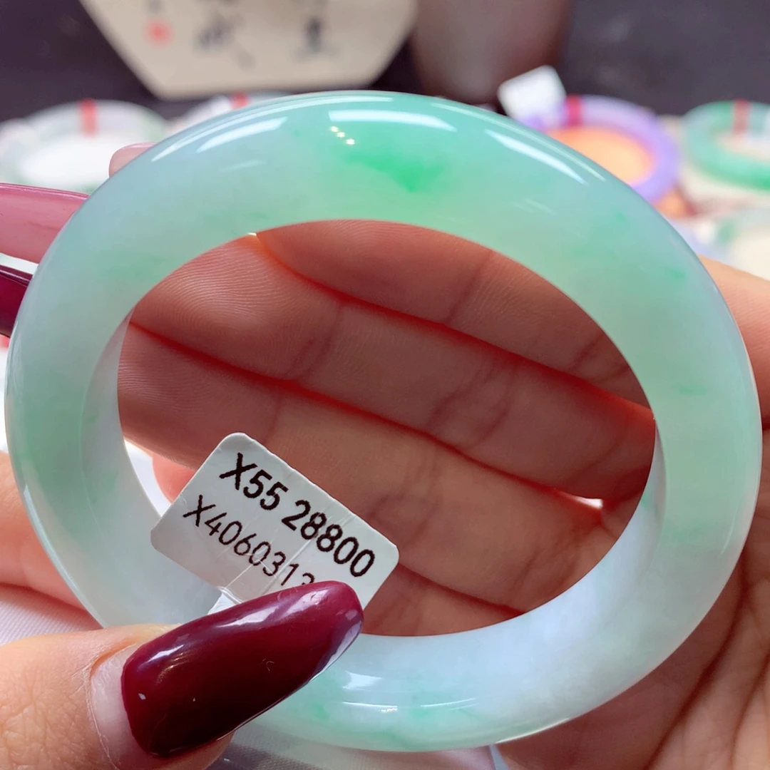 翡翠手镯未镶嵌正圈26号66