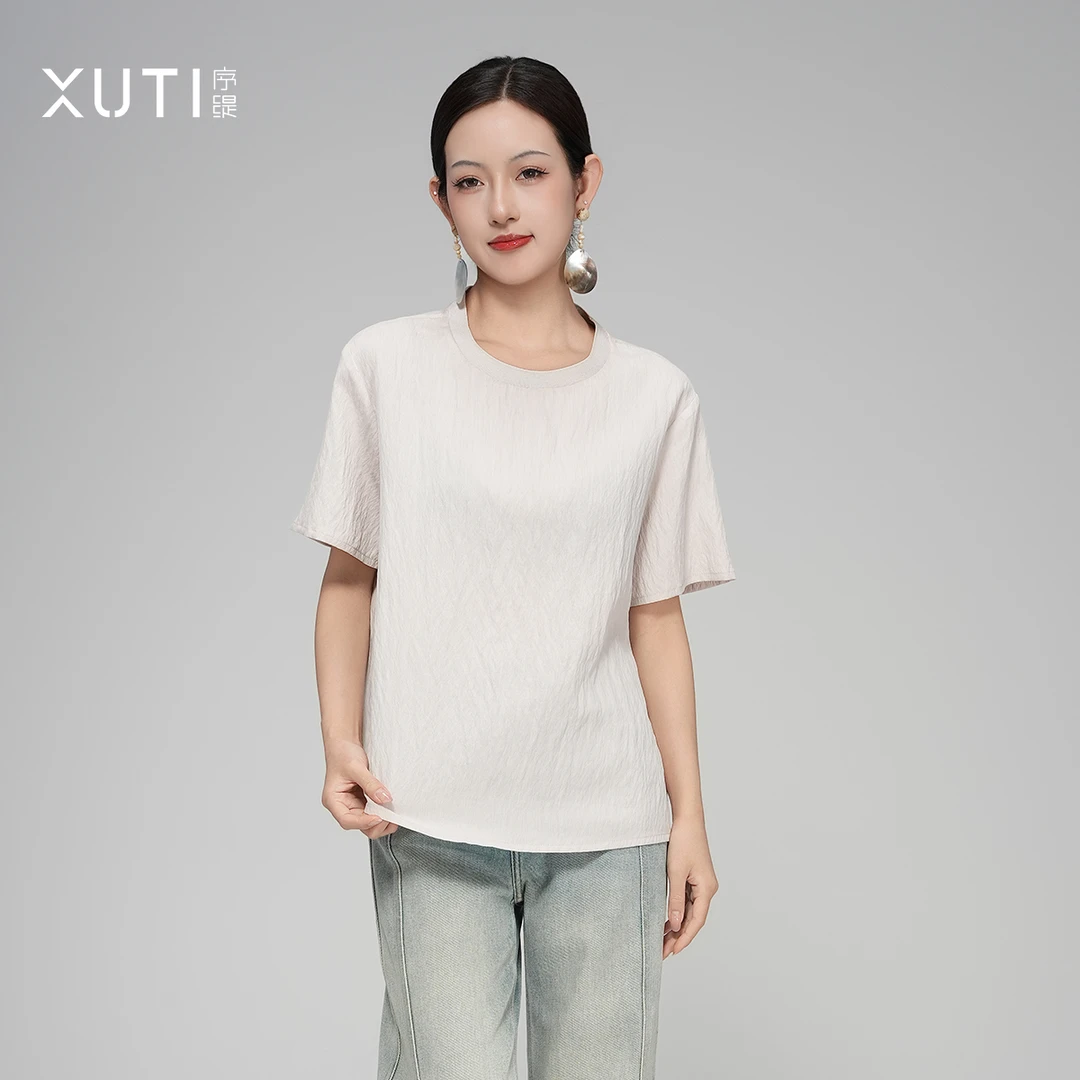 序缇春夏新款国风新中式女士桑蚕丝上衣F18-111222