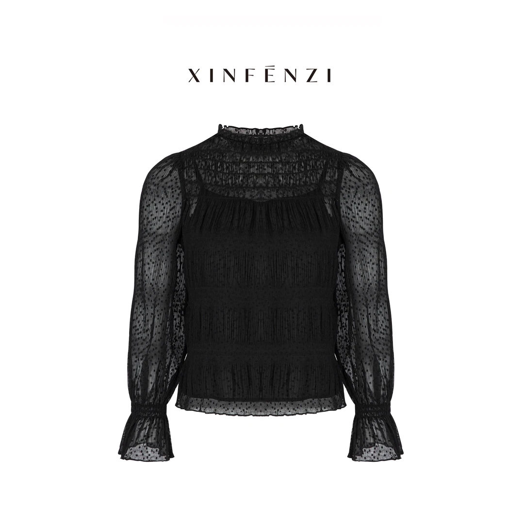 【软糖】XINFENZI 洋气减龄丝滑丝棉内里小衫 SS34637