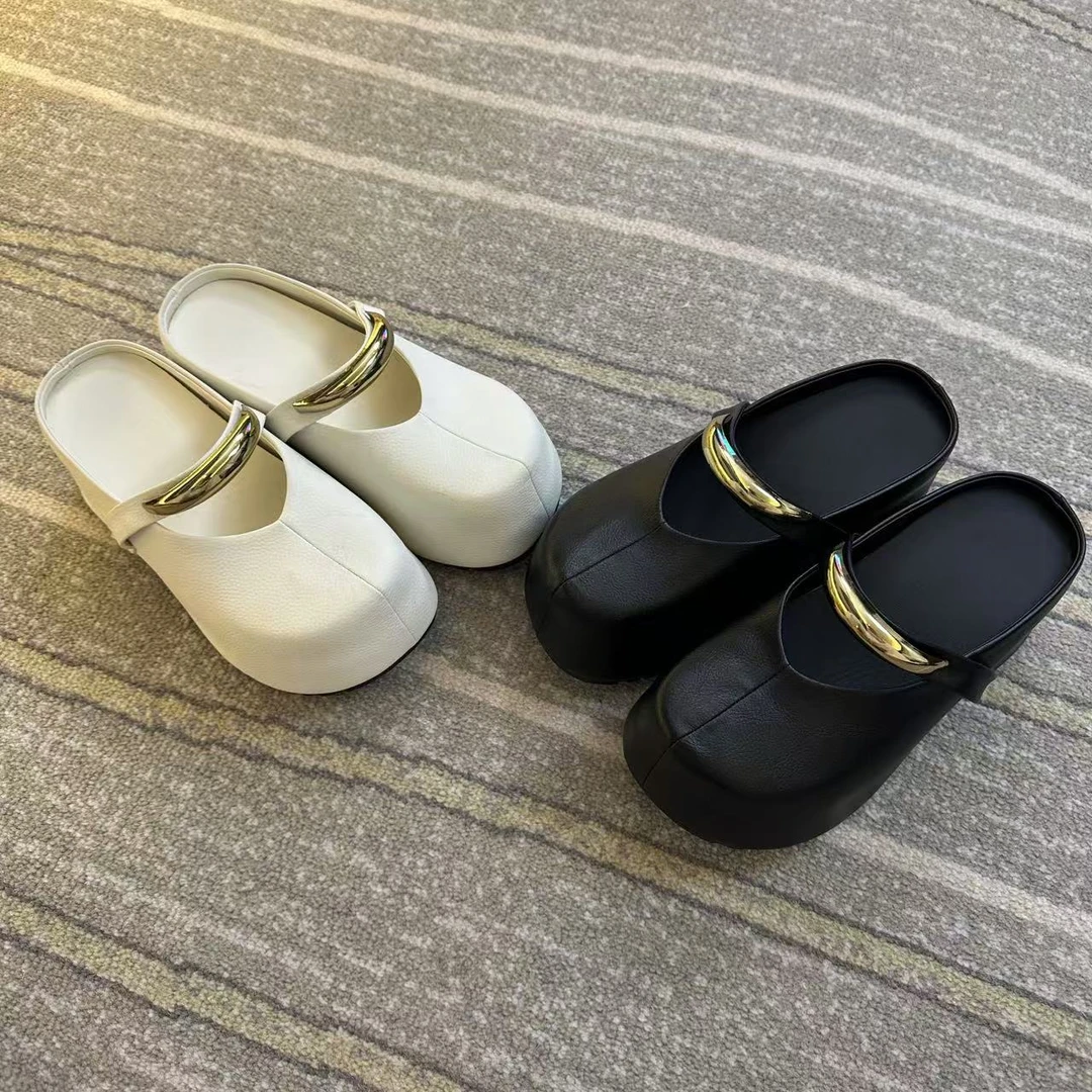 小小苏-初初-小众金属玛丽珍鞋女欧洲站复古气质单鞋：ECX55096