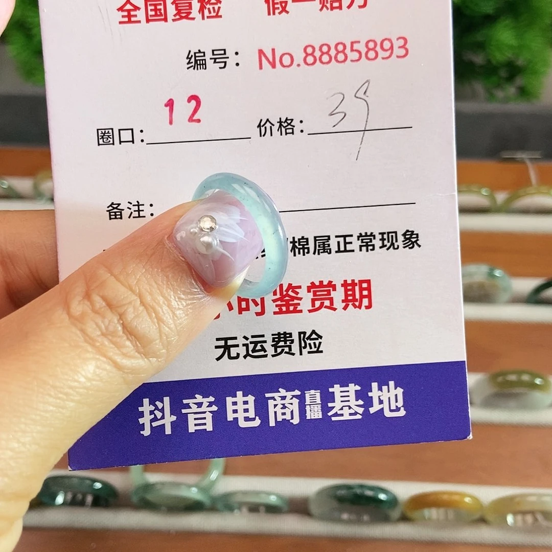 翡翠戒圈未镶嵌5893......
