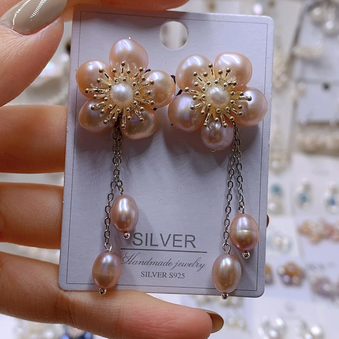 颈饰银S925镶嵌淡水珍珠