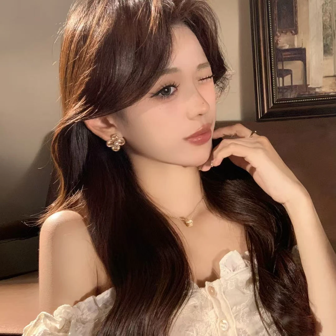 FULL GIRLISH耳环00150时尚轻奢花花耳钉耳饰