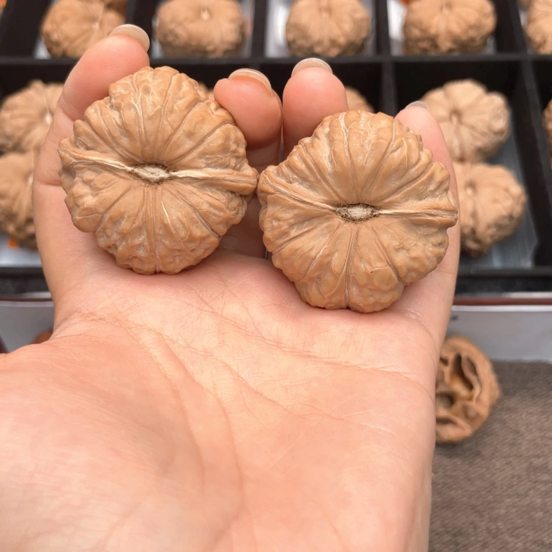 文玩核桃把件42精对圆底，4227