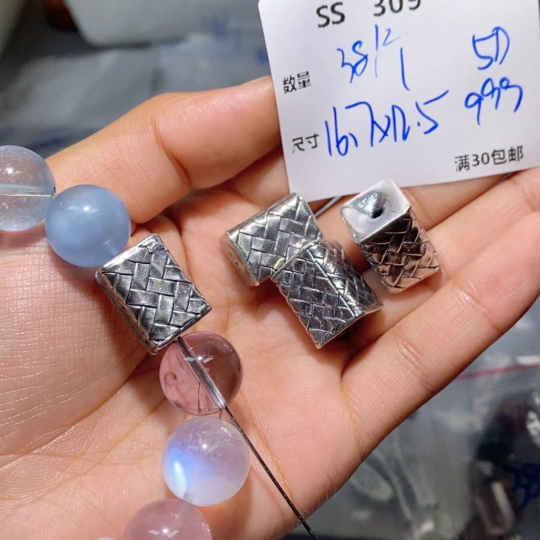 水晶珠宝半成品银S925镶嵌SS309