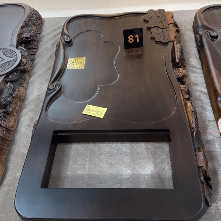 毛*黑檀实木茶盘实物