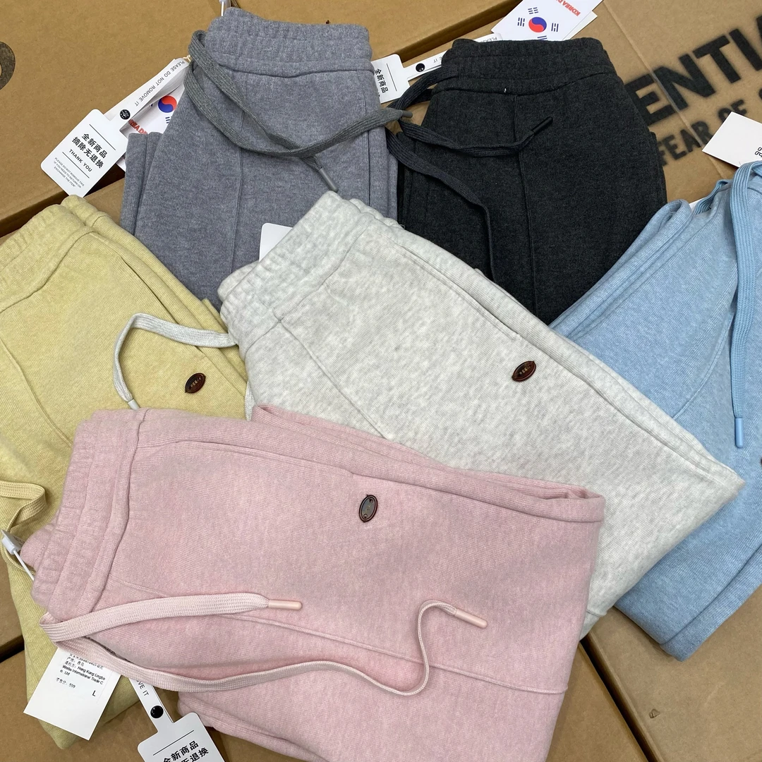 【egg奶昔毛巾糯米裤】春款鸡蛋家小个子阔腿韩系糯米裤女士休闲裤