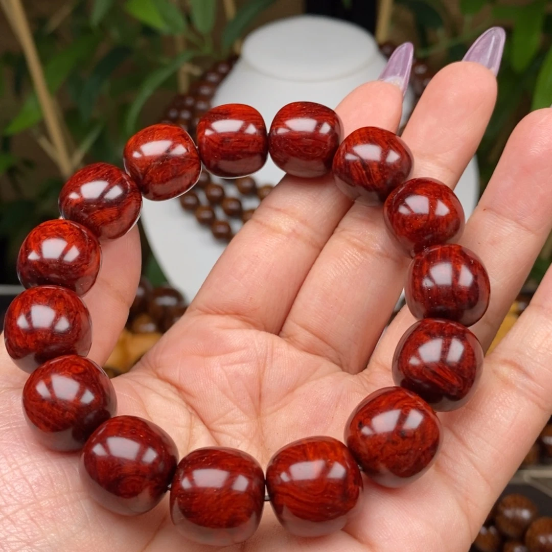 檀香紫檀（小叶紫檀）手串/手链印度小叶紫檀15老型满留疤