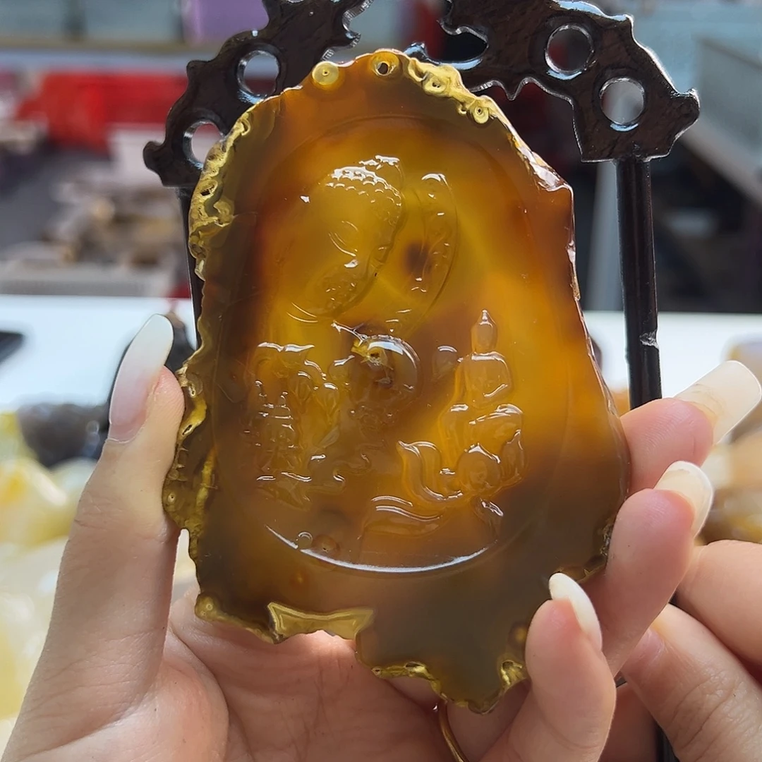 玛瑙/玉髓未镶嵌吊坠(不含链)