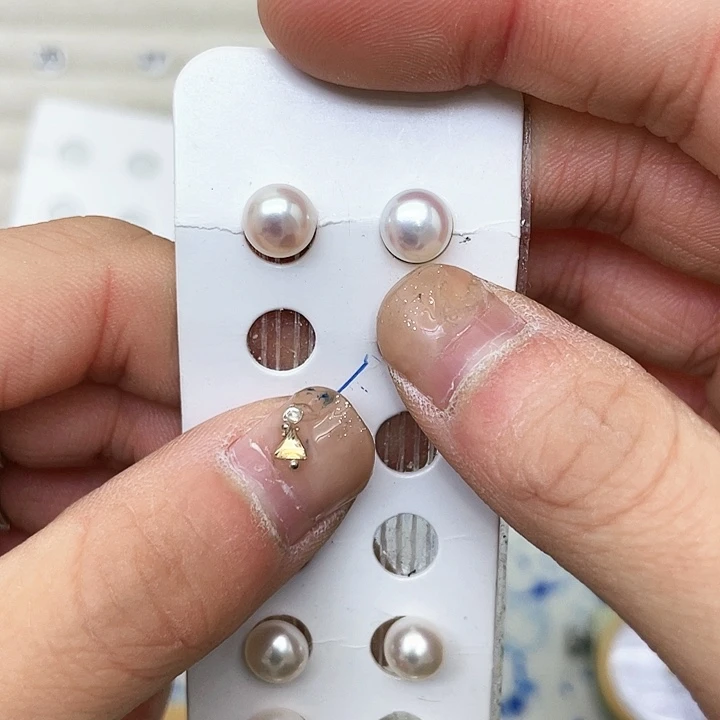 淡水珍珠耳饰银S925镶嵌小*