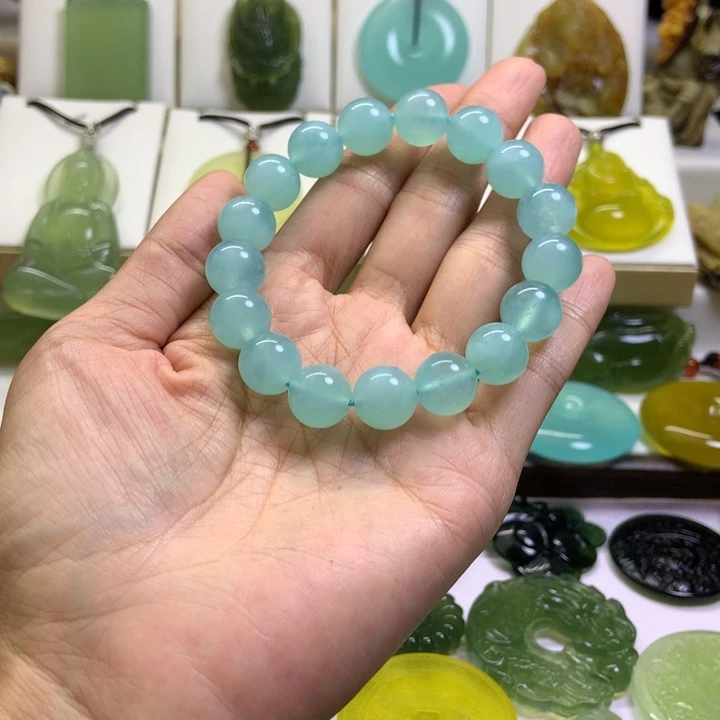 【闪购商品】未镶嵌蛇纹石玉手链宾*