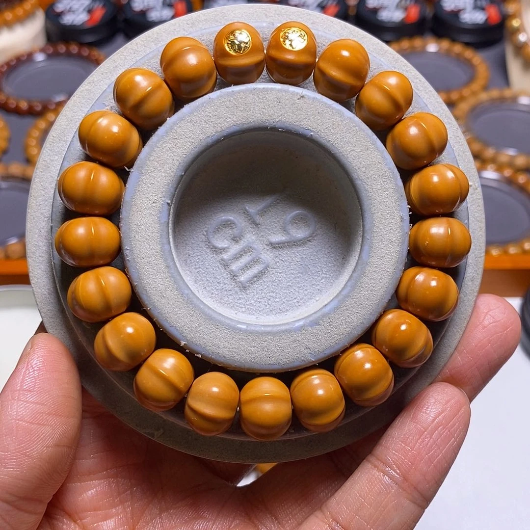 猴头核桃手串飞碟鲨鱼鳍尺寸13+龙岩全品单号203