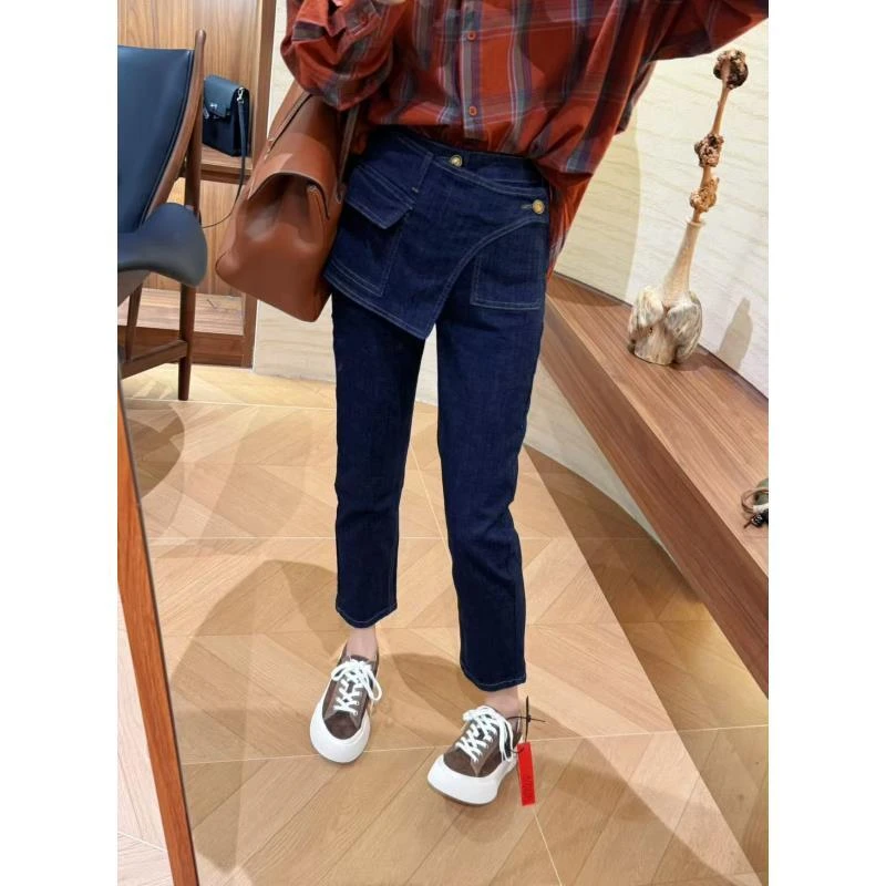 XMM.【腰封牛仔烟管裤】时尚百搭潮流显瘦洋气宽松夏季秋季-GZ22637