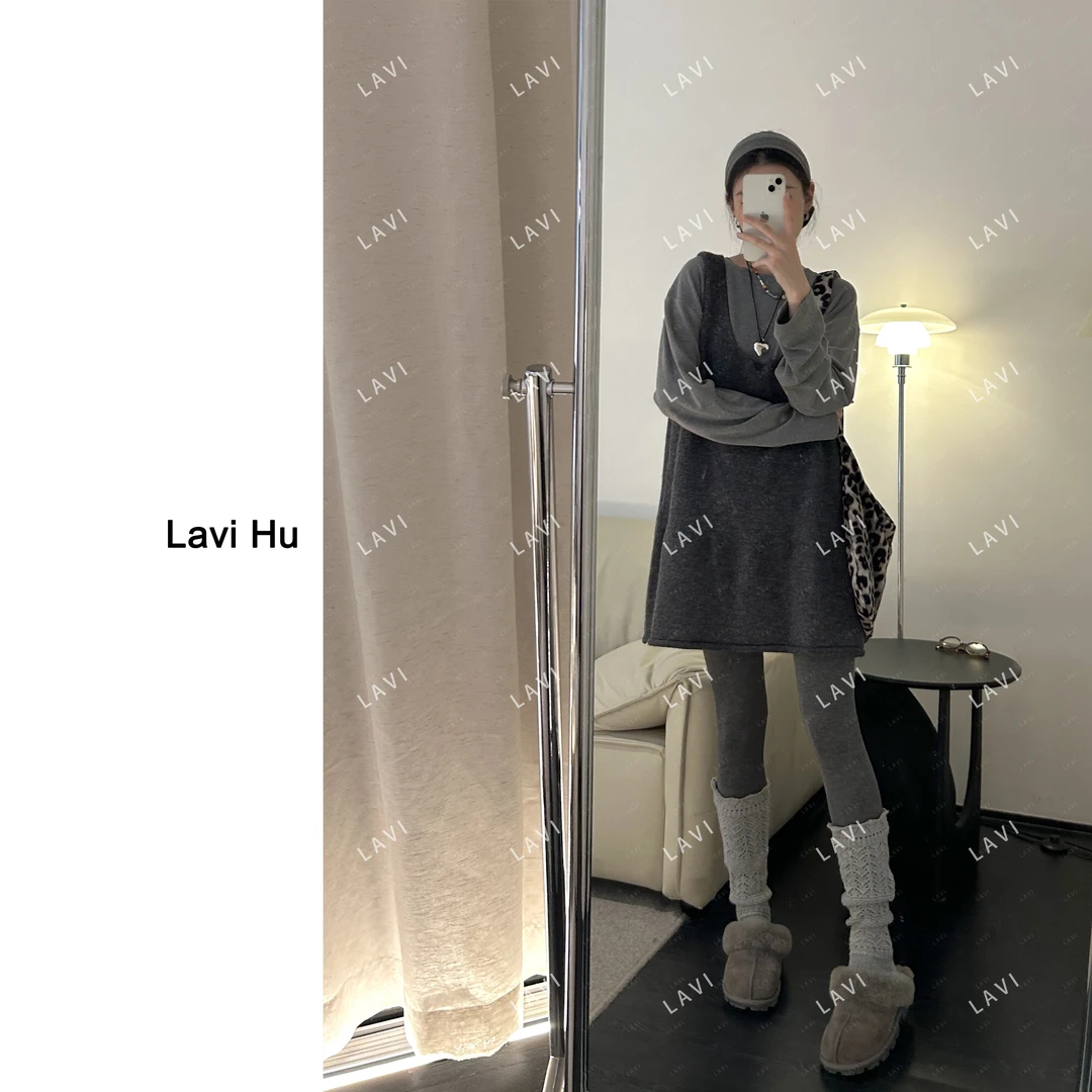 LAVI HU【雾岛曲奇】时尚常规时尚风宽松型设计感吊带背心裙M3832