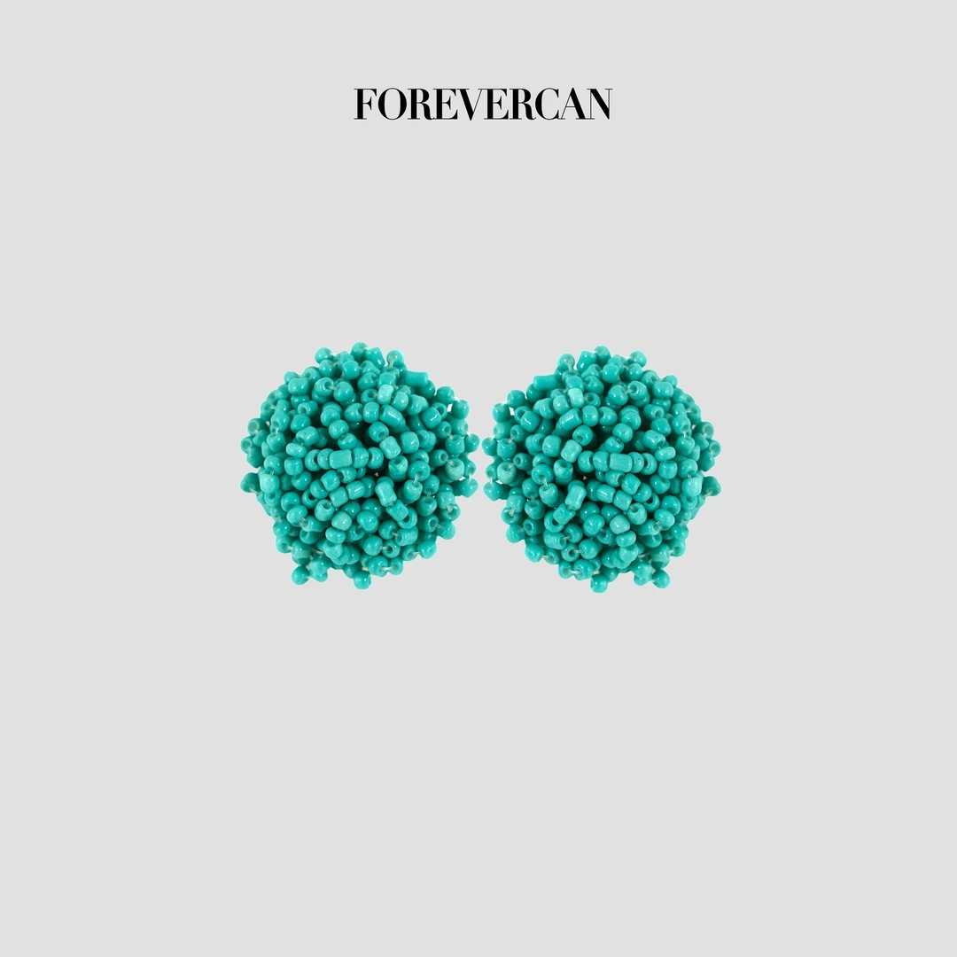 非金属玻璃耳饰 FOREVERCAN【新品彩蛋】蓝绿色耳环SS26124